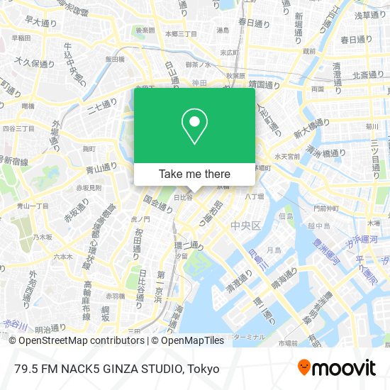 79.5 FM NACK5 GINZA STUDIO map