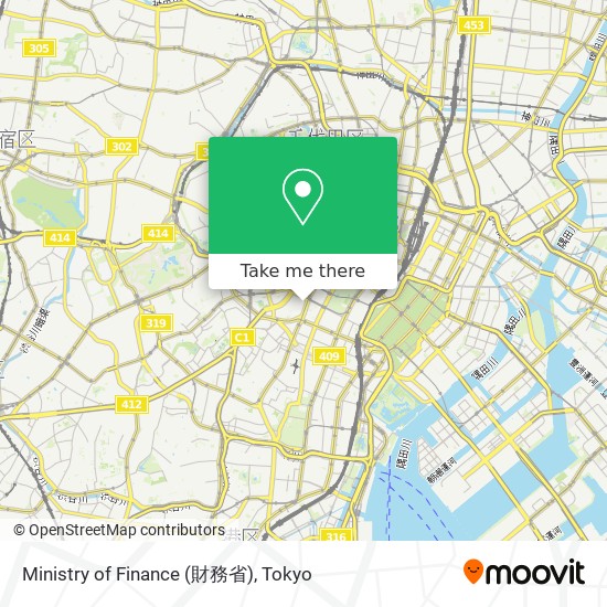 Ministry of Finance (財務省) map