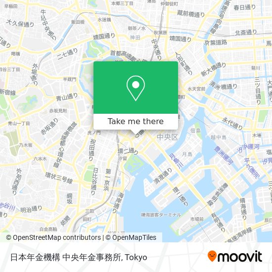 日本年金機構 中央年金事務所 map