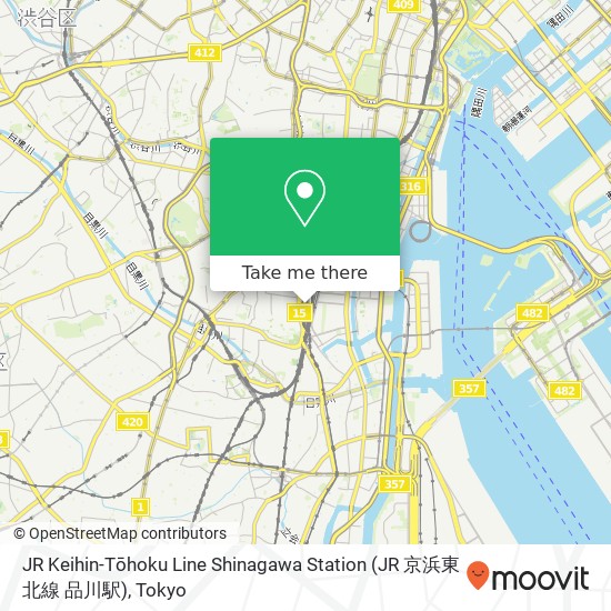 JR Keihin-Tōhoku Line Shinagawa Station (JR 京浜東北線 品川駅) map