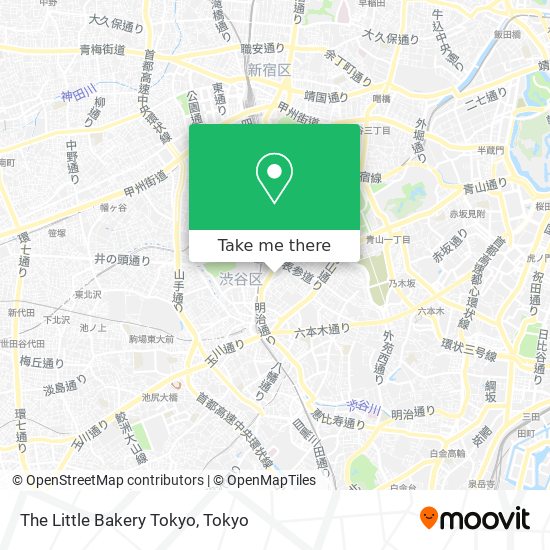 The Little Bakery Tokyo map