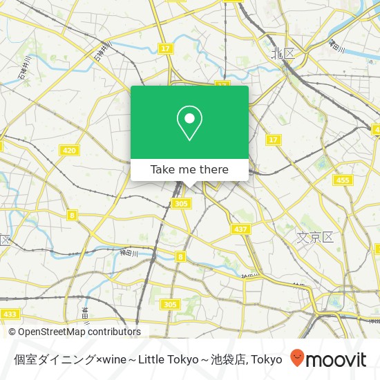 個室ダイニング×wine～Little Tokyo～池袋店 map