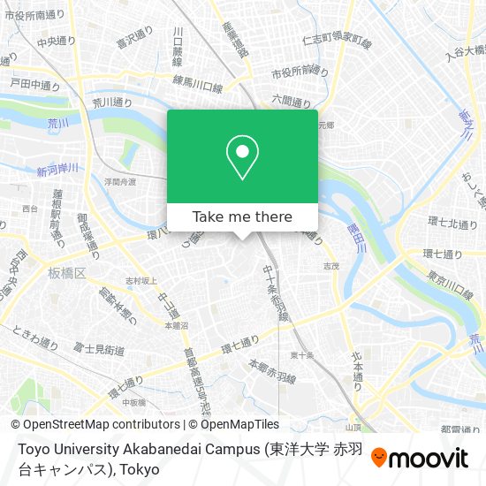 Toyo University Akabanedai Campus (東洋大学 赤羽台キャンパス) map
