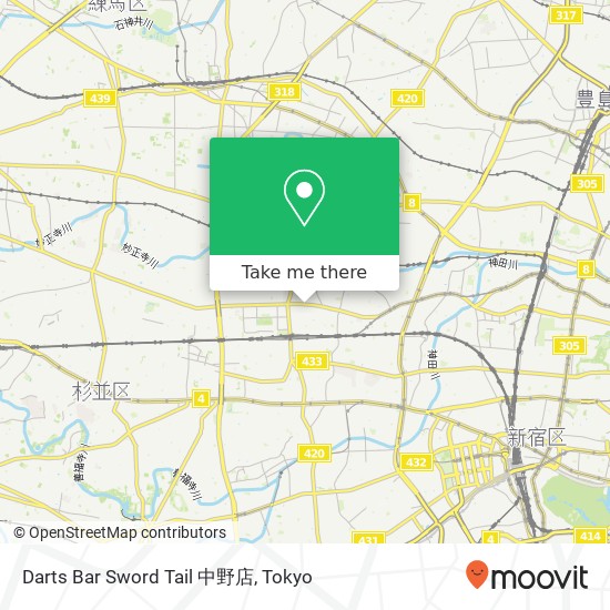 Darts Bar Sword Tail 中野店 map