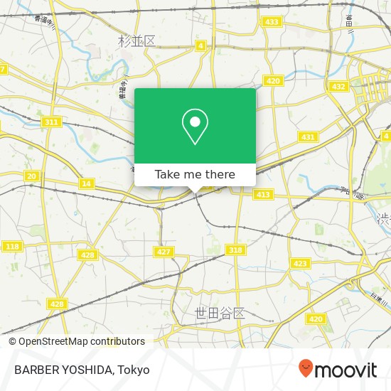 BARBER YOSHIDA map