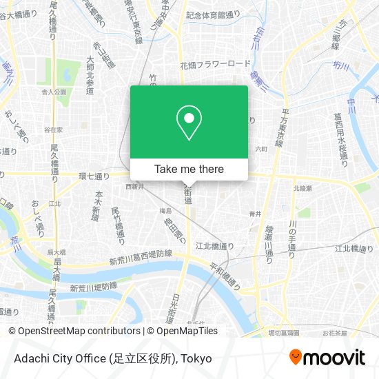 Adachi City Office (足立区役所) map