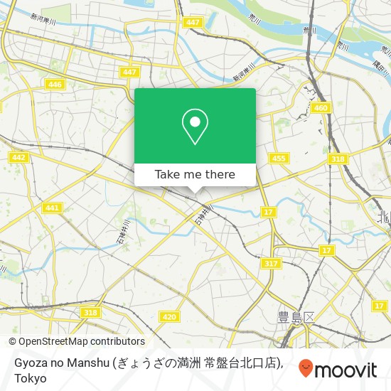 Gyoza no Manshu (ぎょうざの満洲 常盤台北口店) map