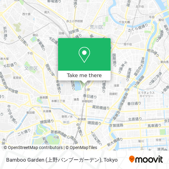 Bamboo Garden (上野バンブーガーデン) map
