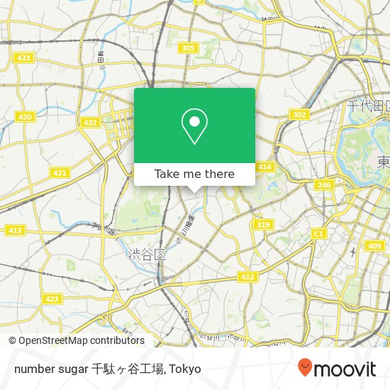 number sugar 千駄ヶ谷工場 map