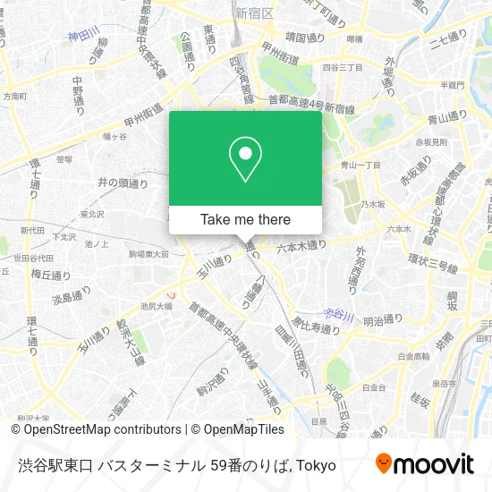 渋谷駅東口 バスターミナル 59番のりば map