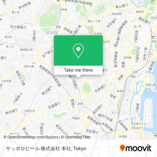 サッポロビール 株式会社 本社 map