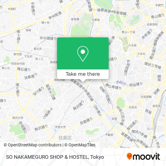 SO NAKAMEGURO SHOP & HOSTEL map