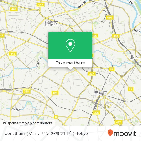 Jonathan's (ジョナサン 板橋大山店) map