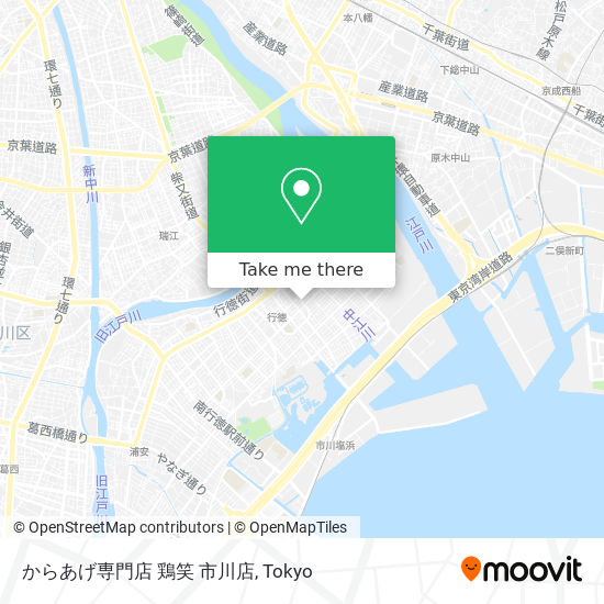 からあげ専門店 鶏笑 市川店 map