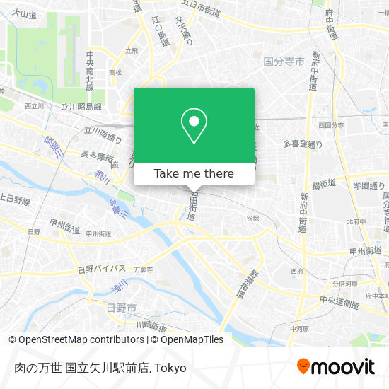 肉の万世 国立矢川駅前店 map