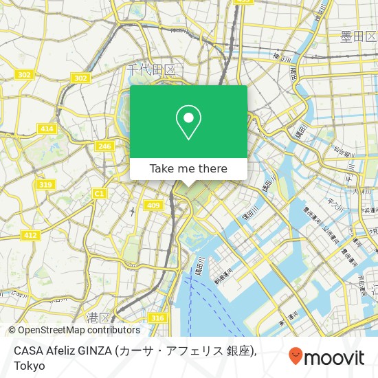 CASA Afeliz GINZA (カーサ・アフェリス 銀座) map