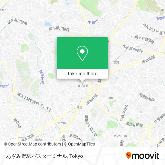 あざみ野駅バスターミナル map