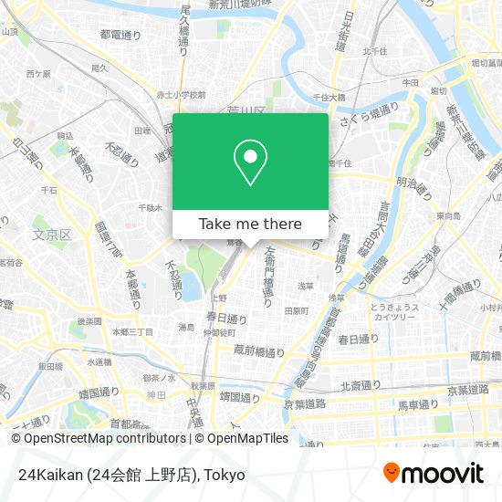 24Kaikan (24会館 上野店) map