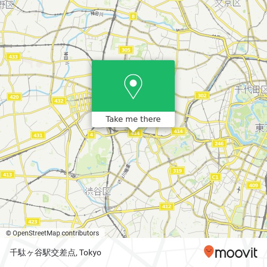 千駄ヶ谷駅交差点 map