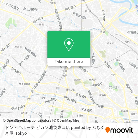 Don Quijote Picasso Ikebukuro East Exit Branch Painted by Michikusa-ya map