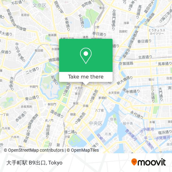 大手町駅 B9出口 map