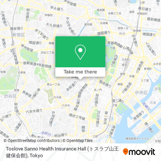 Toslove Sanno Health Insurance Hall (トスラブ山王健保会館) map