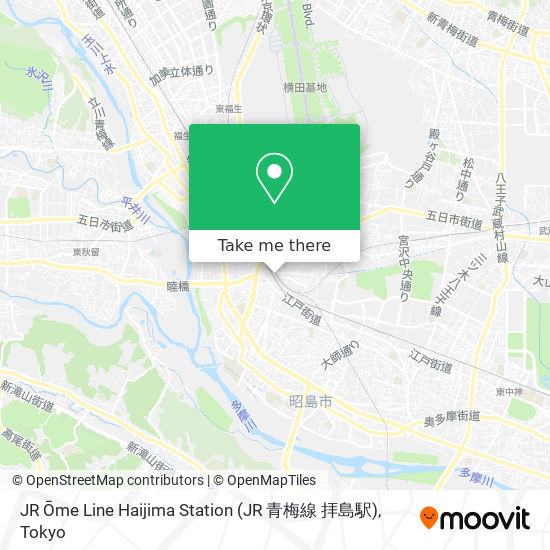 JR Ōme Line Haijima Station (JR 青梅線 拝島駅) map