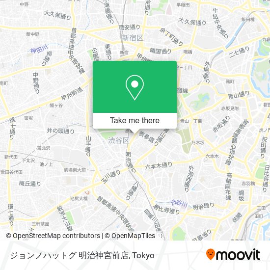 ジョンノハットグ 明治神宮前店 map