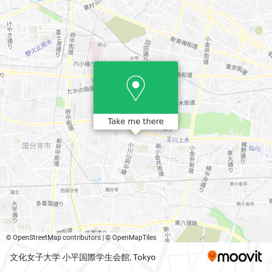 文化女子大学 小平国際学生会館 map