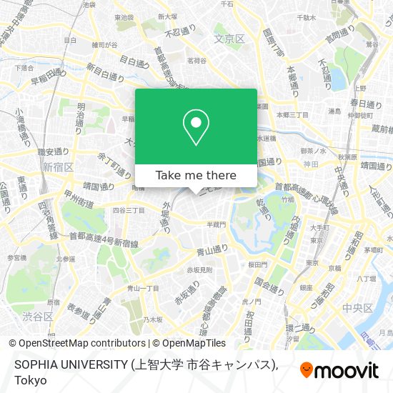 SOPHIA UNIVERSITY (上智大学 市谷キャンパス) map