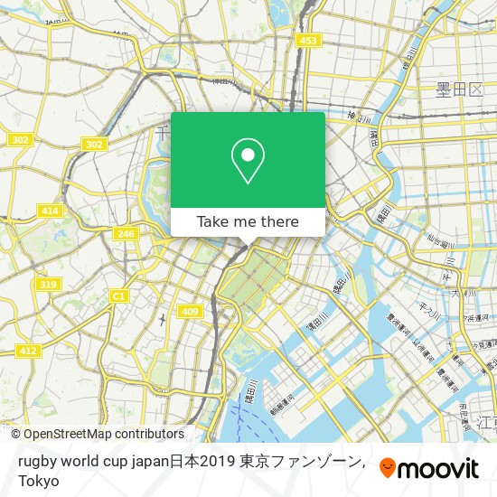 rugby world cup japan日本2019 東京ファンゾーン map