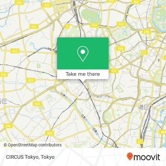 CIRCUS Tokyo map
