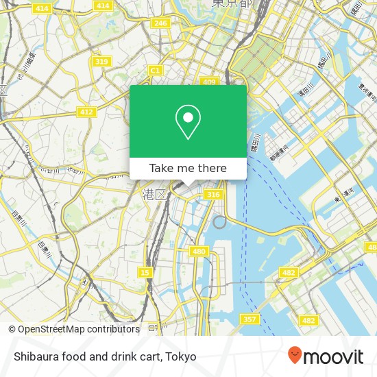 Shibaura food and drink cart map