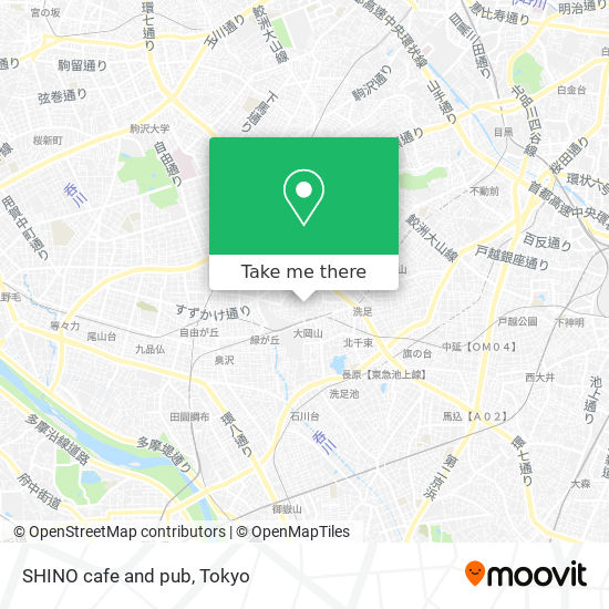SHINO cafe and pub map