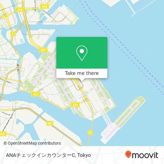 ANAチェックインカウンターC map