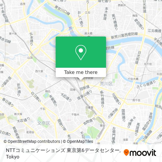NTTコミュニケーションズ 東京第6データセンター map