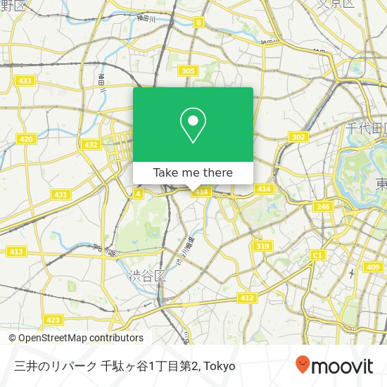三井のリパーク 千駄ヶ谷1丁目第2 map