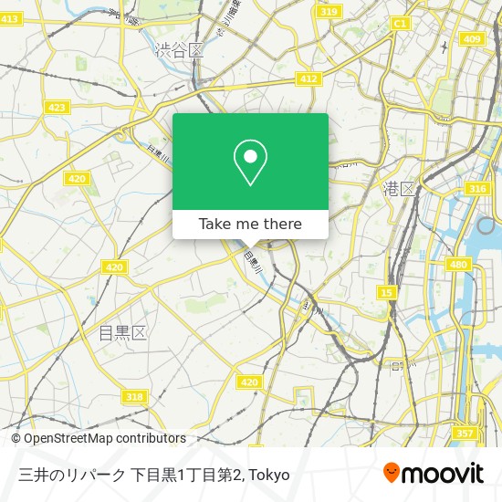 三井のリパーク 下目黒1丁目第2 map