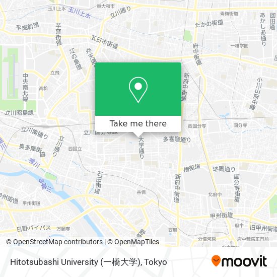 Hitotsubashi University (一橋大学) map