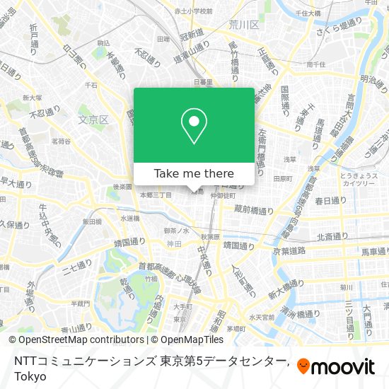 NTTコミュニケーションズ 東京第5データセンター map