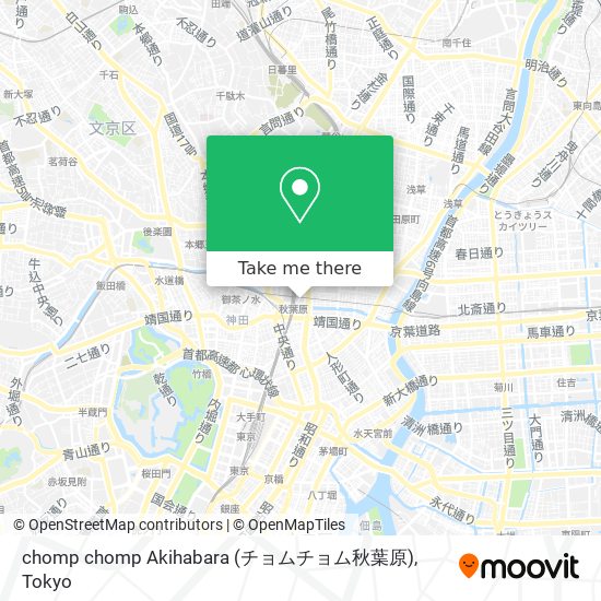 chomp chomp Akihabara (チョムチョム秋葉原) map