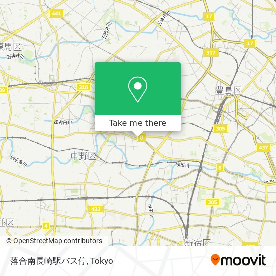 落合南長崎駅バス停 map