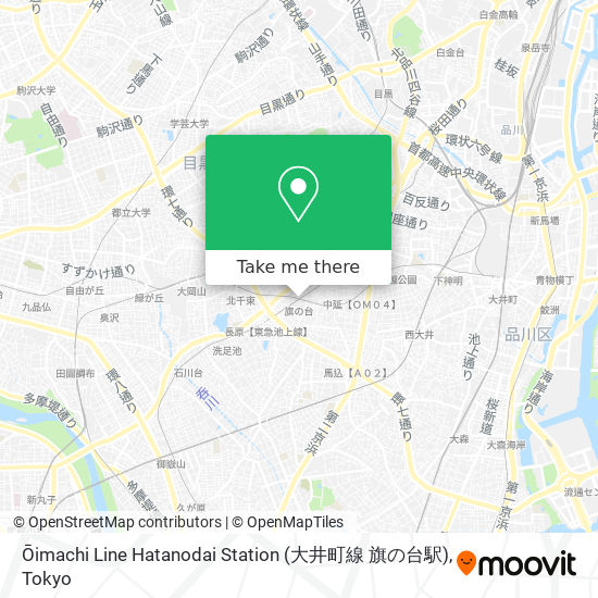 Ōimachi Line Hatanodai Station (大井町線 旗の台駅) map