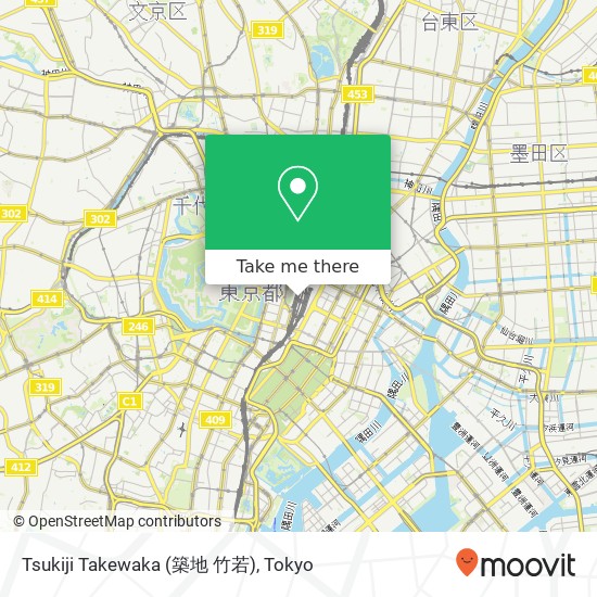Tsukiji Takewaka (築地 竹若) map