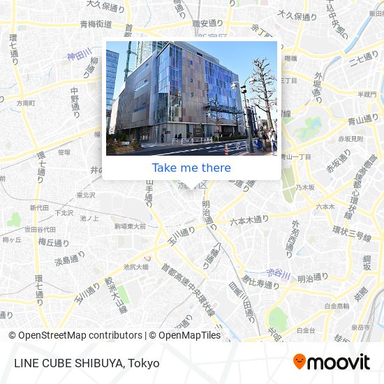 LINE CUBE SHIBUYA map