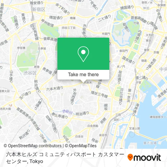 六本木ヒルズ コミュニティパスポート カスタマーセンター map