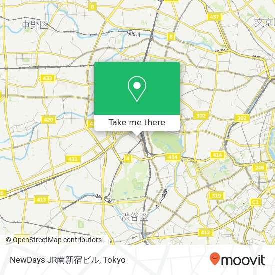 NewDays JR南新宿ビル map