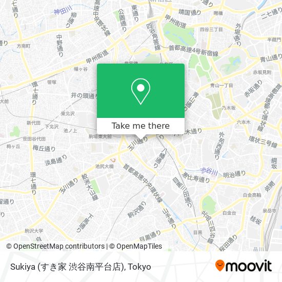 Sukiya (すき家 渋谷南平台店) map