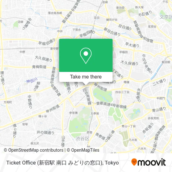 Ticket Office (Shinjuku Station South Entrance Green Window) map