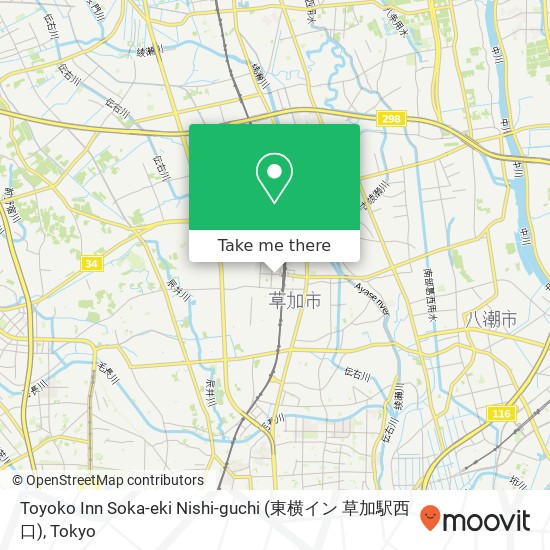 Toyoko Inn Soka-eki Nishi-guchi (東横イン 草加駅西口) map